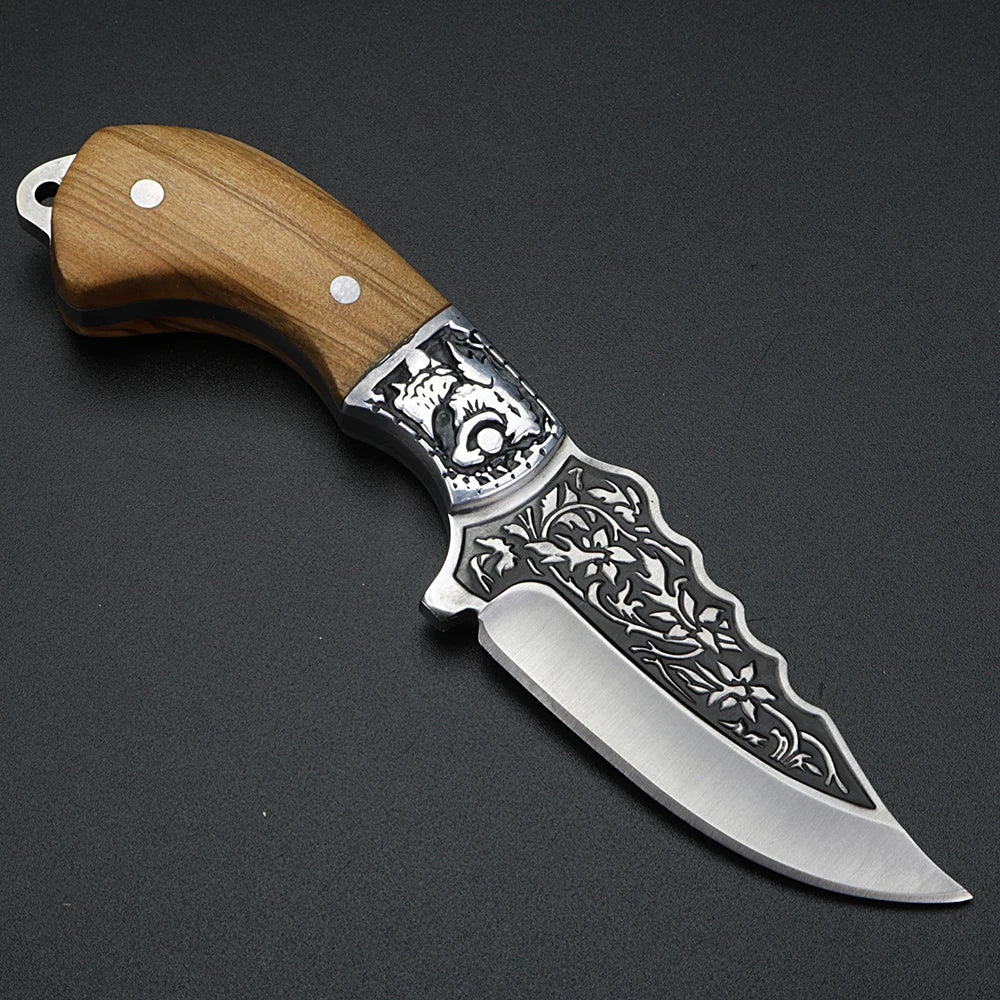 Field Tactical Knife, High Hardness, Sharp, Non-Foldable for Camping, Hunting & Self-Defense Knivve