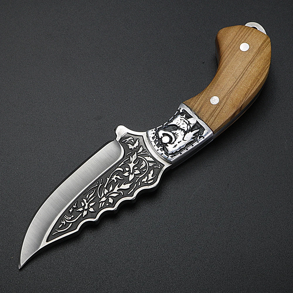 Field Tactical Knife, High Hardness, Sharp, Non-Foldable for Camping, Hunting & Self-Defense Knivve