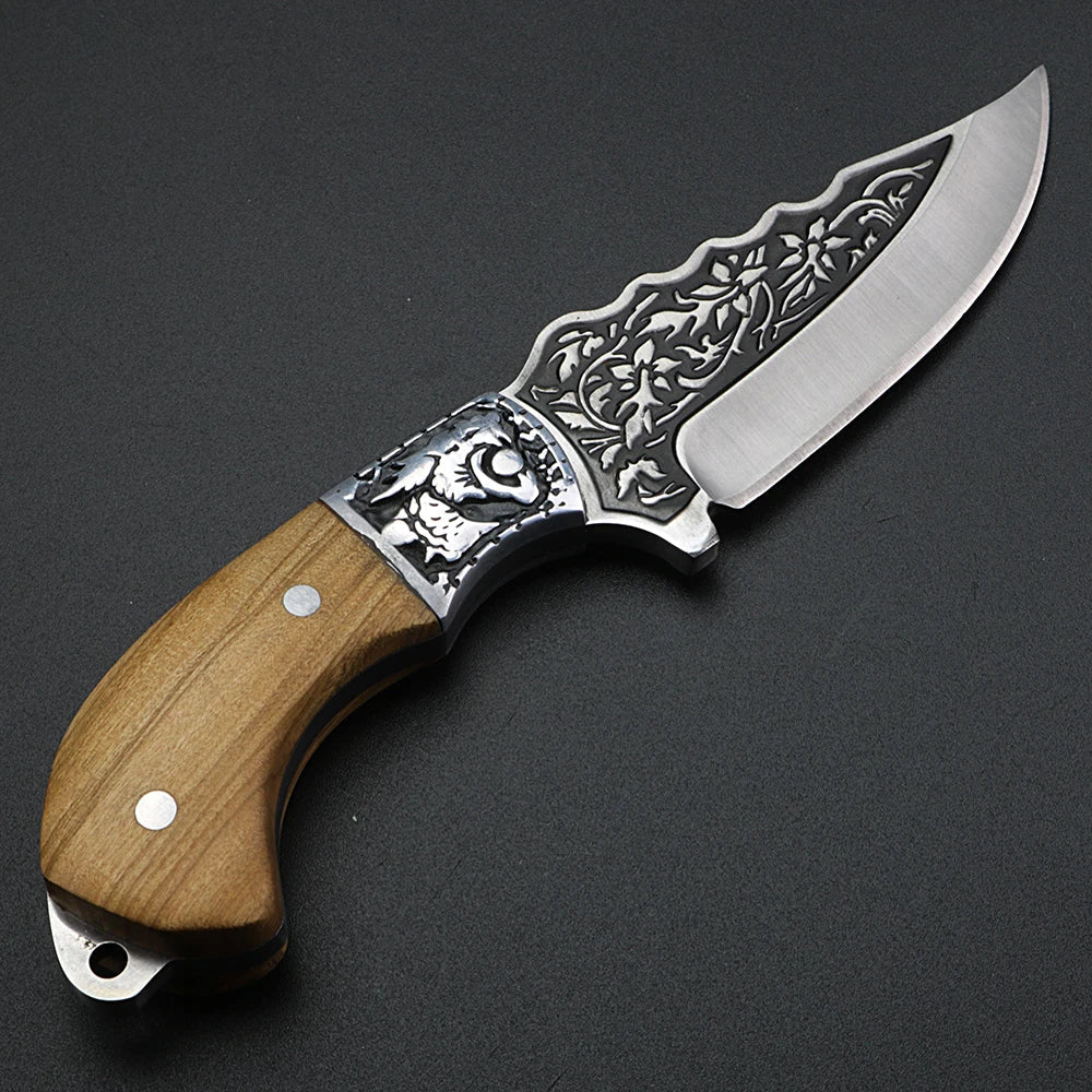 Field Tactical Knife, High Hardness, Sharp, Non-Foldable for Camping, Hunting & Self-Defense Knivve