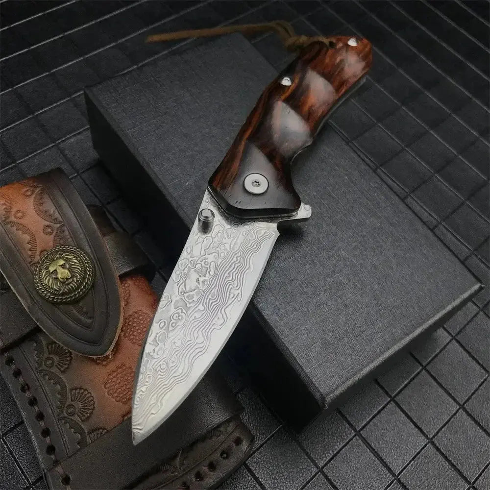 VG10 Damascus Folding Pocket Knife – EDC Tactical Survival Tool Knivve