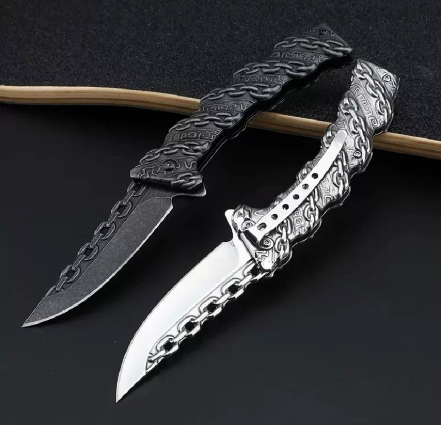 Relief Chain Stainless Steel Folding Knife for Outdoor Use Knivve