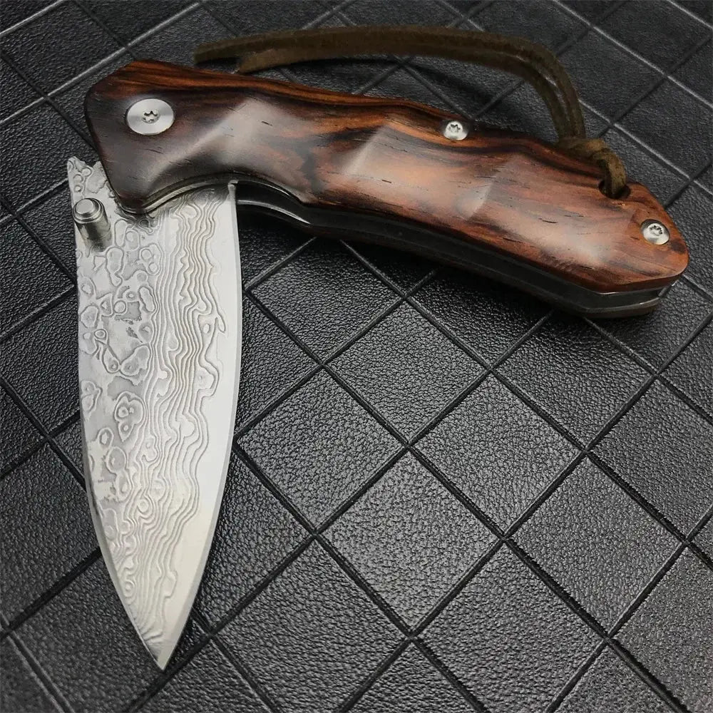 VG10 Damascus Folding Pocket Knife – EDC Tactical Survival Tool Knivve