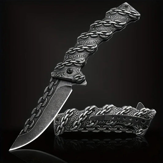 Relief Chain Stainless Steel Folding Knife for Outdoor Use Knivve