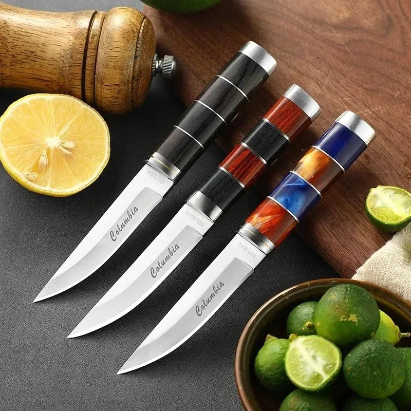 Household Fruit Knife, EDC, Ideal for Camping, BBQ, and Steak Knivve