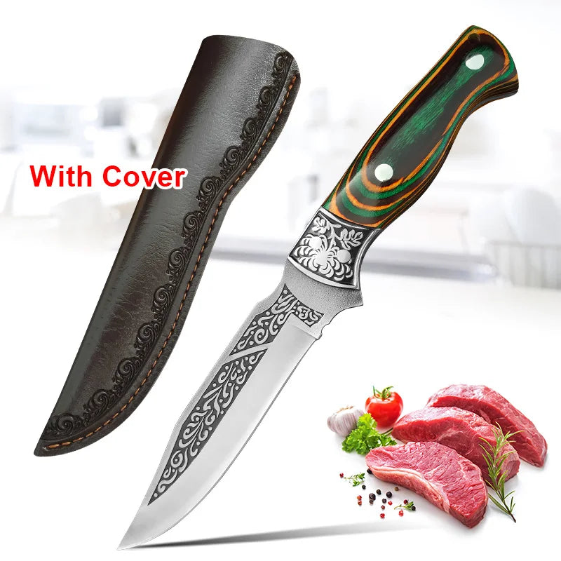 Boning Chef Knife for Meat, Fish, Fruit, & Barbecue - Stainless Steel Hand Forged Blade Knivve