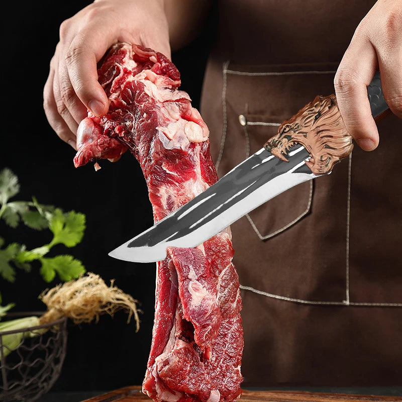 Multi-Purpose Kitchen Knife for Meat, BBQ, Fishing, Boning, Stainless Steel, Plastic Handle Knivve