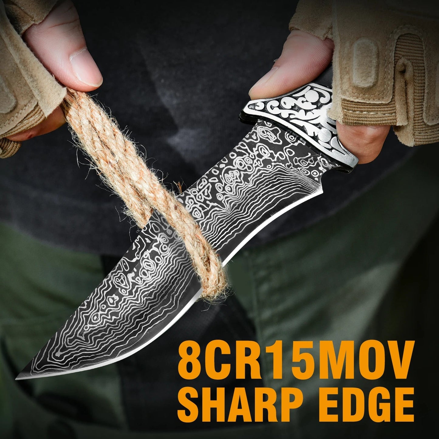 Portable Straight Knife - Ideal for Outdoor, Field, and Fishing Use Knivve