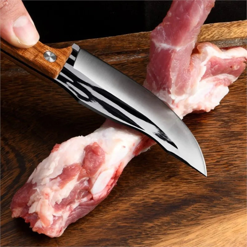 Hand-forged Bone Picking & Fruit Cutting Knife, High-hardness Steel Knivve