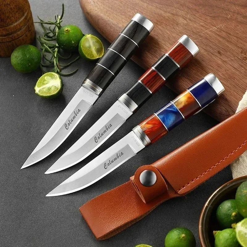 Household Fruit Knife, EDC, Ideal for Camping, BBQ, and Steak Knivve