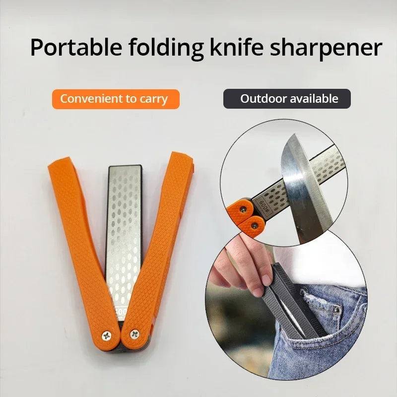 Portable Double-Sided Diamond Knife Sharpener – Professional Grindstone for Kitchen & Pocket Knives Knivve