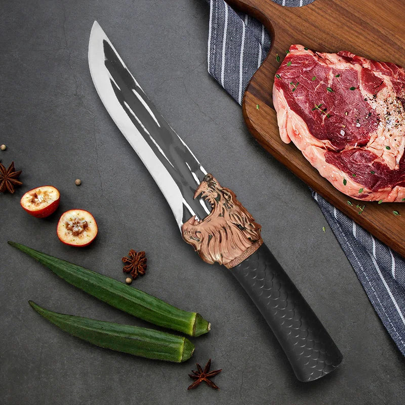 Multi-Purpose Kitchen Knife for Meat, BBQ, Fishing, Boning, Stainless Steel, Plastic Handle Knivve