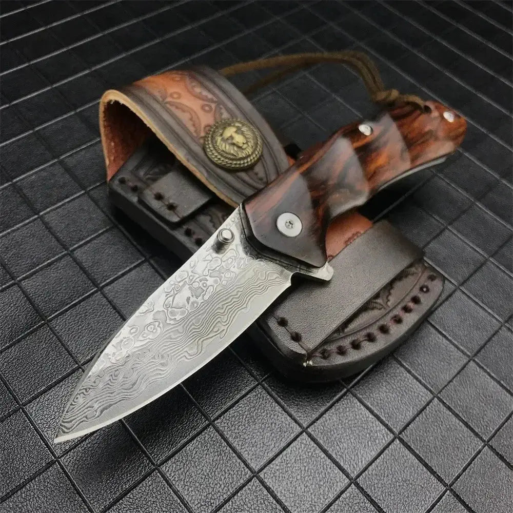 VG10 Damascus Folding Pocket Knife – EDC Tactical Survival Tool Knivve