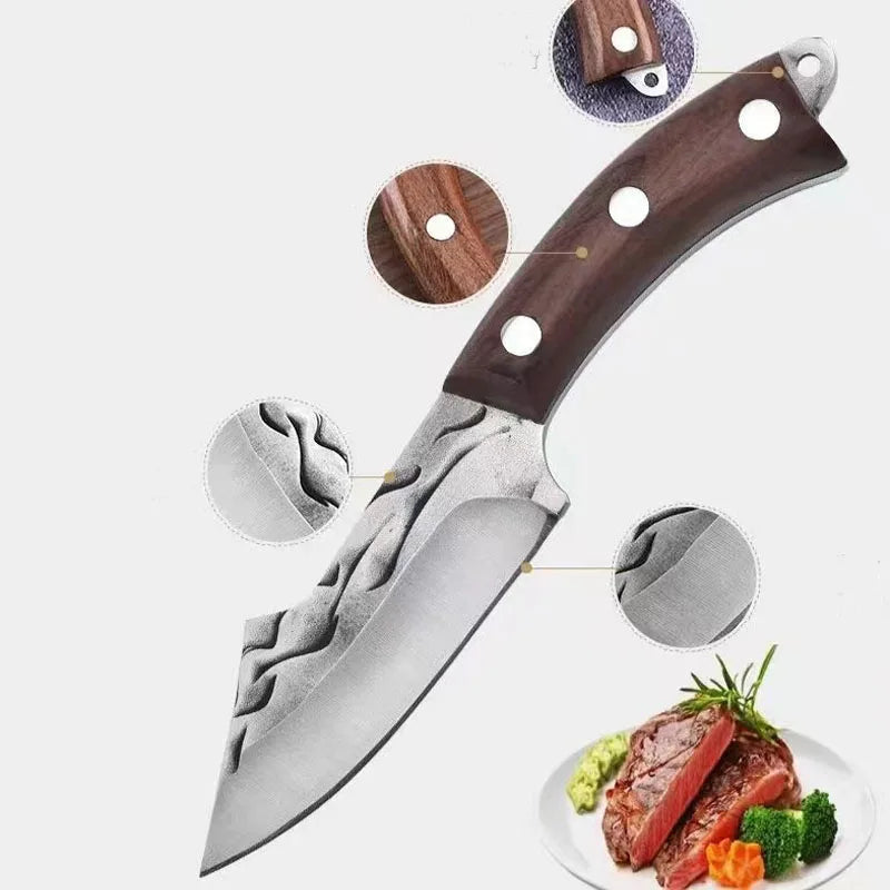 Boning & Butcher Knife Forged Stainless Steel Meat Chopping Chef Slicing Cutter Knivve