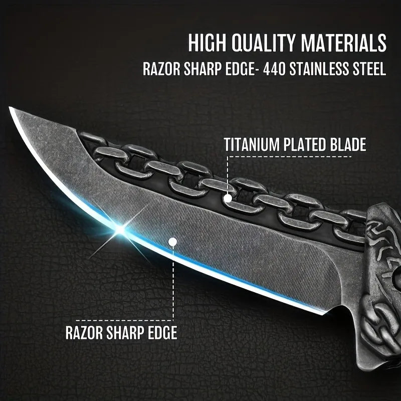 Relief Chain Stainless Steel Folding Knife for Outdoor Use Knivve