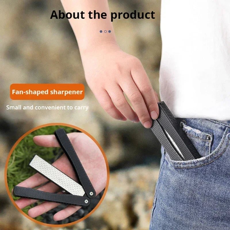 Portable Double-Sided Diamond Knife Sharpener – Professional Grindstone for Kitchen & Pocket Knives Knivve