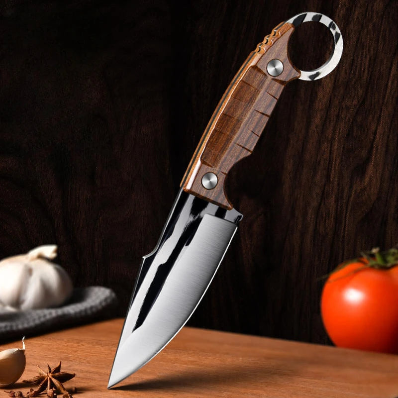 Hand-forged Bone Picking & Fruit Cutting Knife, High-hardness Steel Knivve