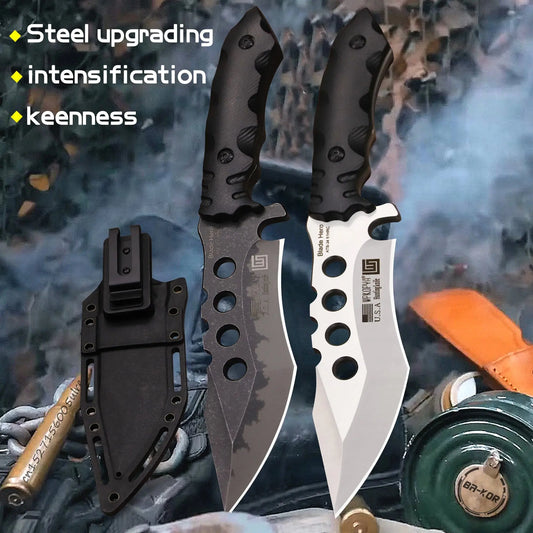 WPKOPYA USA ATS-34 Full Tang Hunting Knife +K Sheath – Outdoor, Jungle Rescue, Camping, EDC Knivve