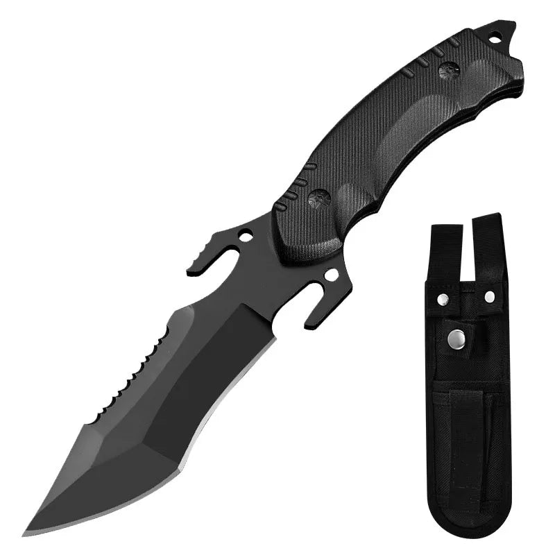 Straight Outdoor Pocket Knife, Survival, Military, Hunting, Tactical, High-Hardness. Knivve