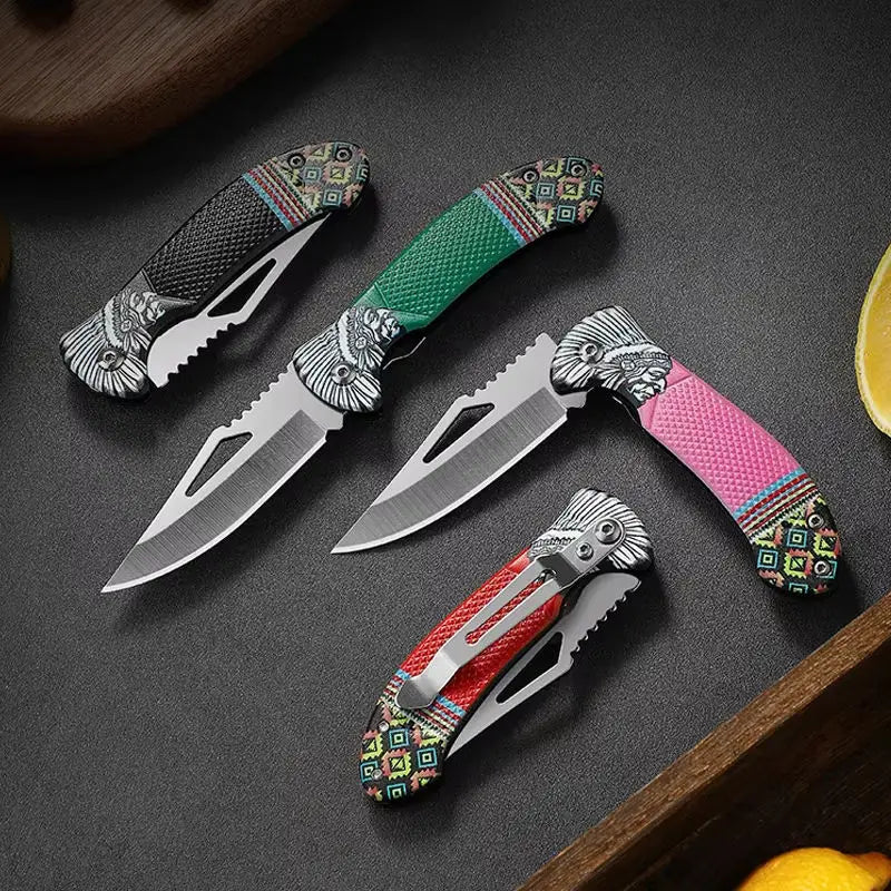 Folding stainless Steel Knife for Meat, Fruit, and Roasting – Versatile Kitchen Tool Knivve