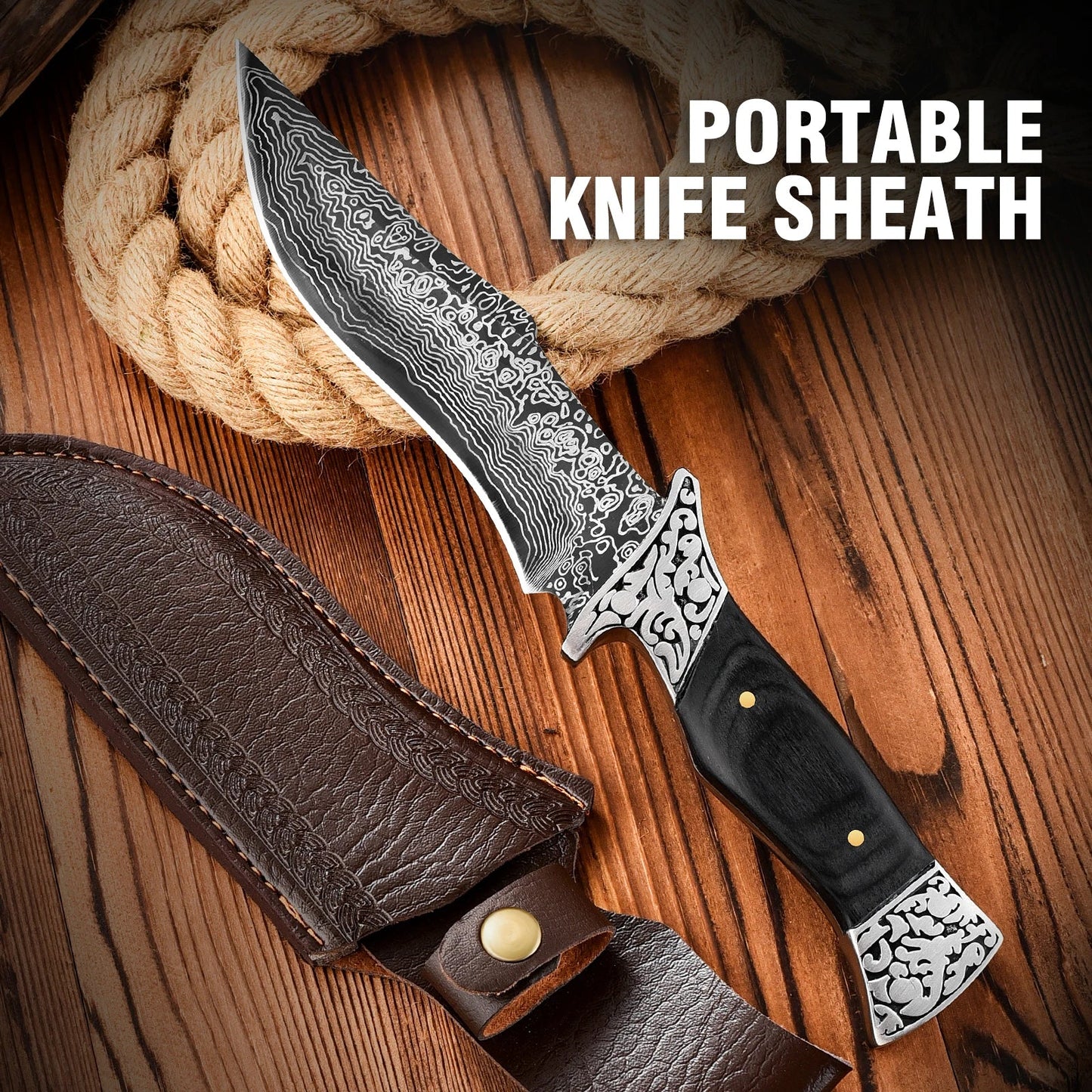 Portable Straight Knife - Ideal for Outdoor, Field, and Fishing Use Knivve