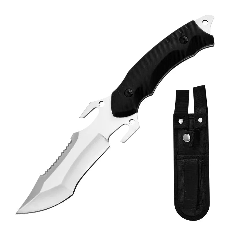 Straight Outdoor Pocket Knife, Survival, Military, Hunting, Tactical, High-Hardness. Knivve