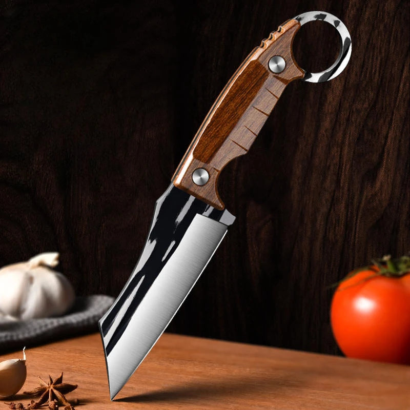 Hand-forged Bone Picking & Fruit Cutting Knife, High-hardness Steel Knivve