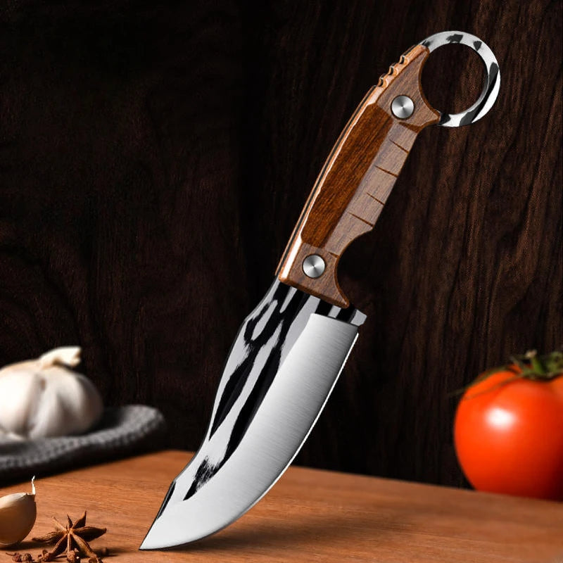 Hand-forged Bone Picking & Fruit Cutting Knife, High-hardness Steel Knivve